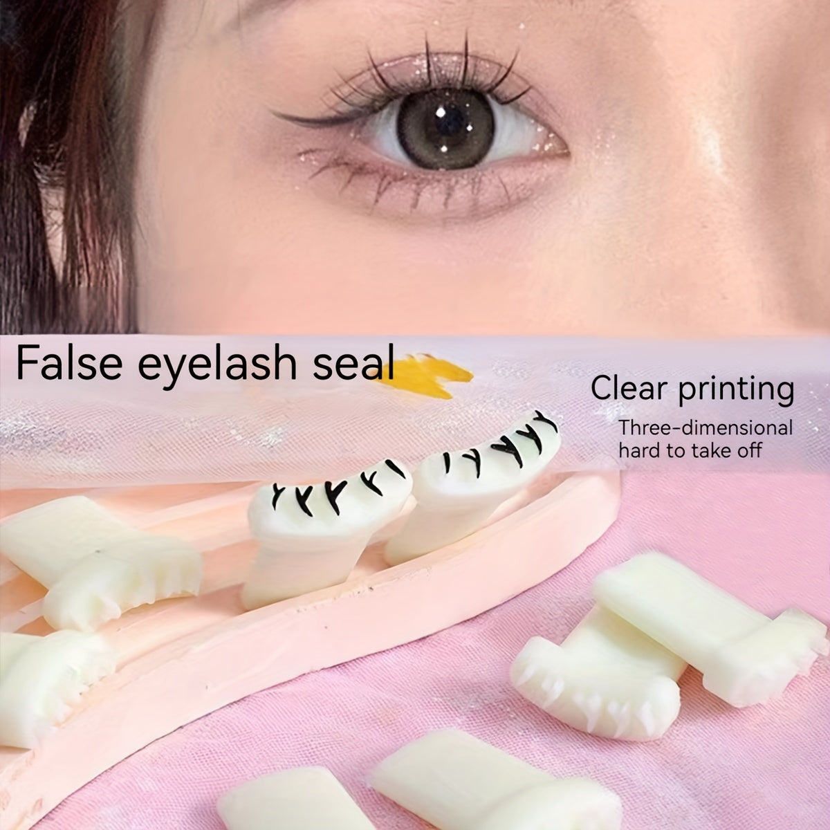 2pcs Reusable Lower Eyelash Stamp Tool for Natural Look Makeup