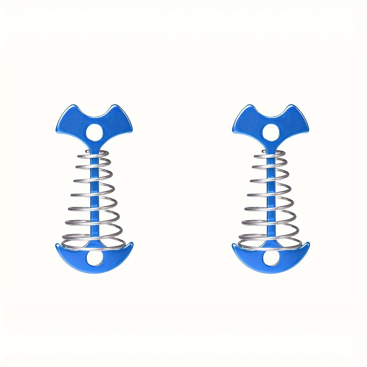 2PCS Spring Fishbone Ground Nails for Camping Tent Canopy