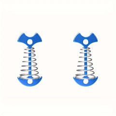 2PCS Spring Fishbone Ground Nails for Camping Tent Canopy