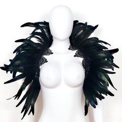 Feather Shoulder Wrap Lace Collar Halloween Costume Props