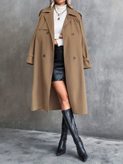 Double Breasted Belt Trench Coat for Women