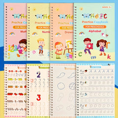 AOUDAI Practice Notebook Set for Preschoolers Alphabet Numbers Drawing