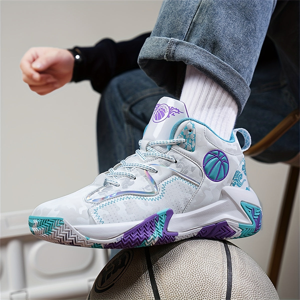 Men's Basketball Shoes Breathable Non Slip Sneakers