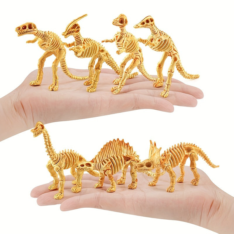 Dinosaur Skeleton Toys Set - T-Rex, Brachiosaurus, Triceratops