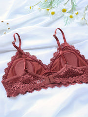 Scallop Trim Lace Bra Wireless Comfort