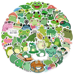 Adorable Frog Stickers for Laptop Motorcycle Decor (50-100pcs)