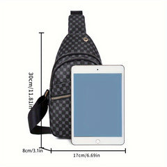 Men's Classic Chest Bag PU Sling Bag