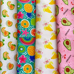 7 Assorted Pre-cut Fabric Pack DIY Bow Craft Doll Sewing Patches