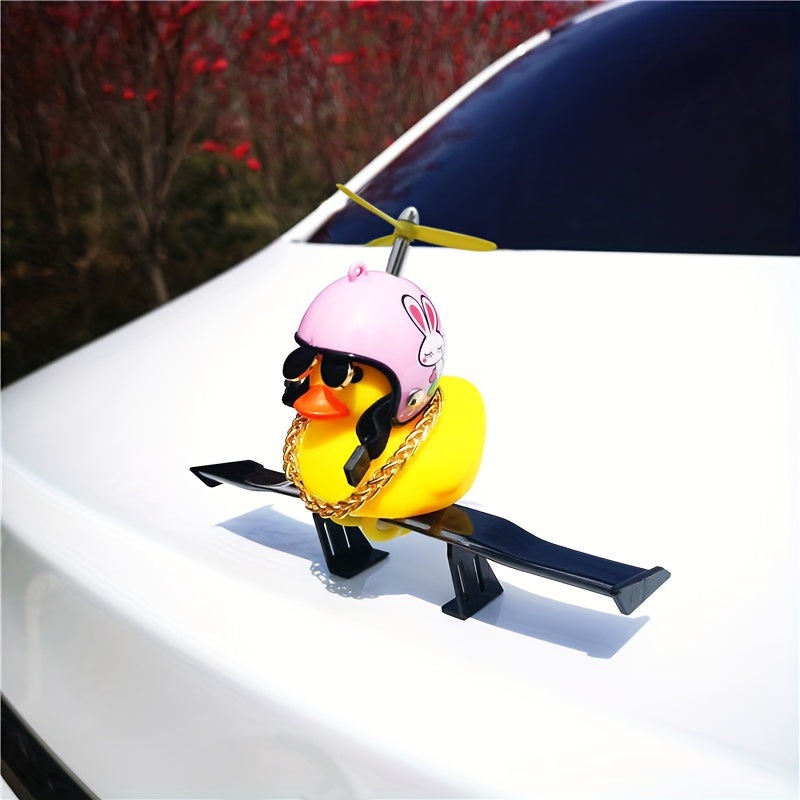 Mini Car Tail Little With Yellow Duck DIY Modified Decoration Ornaments