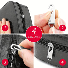 10 Sets Zipper Pull Replacement 4 Style Zipper Pull Tabs For Luggage