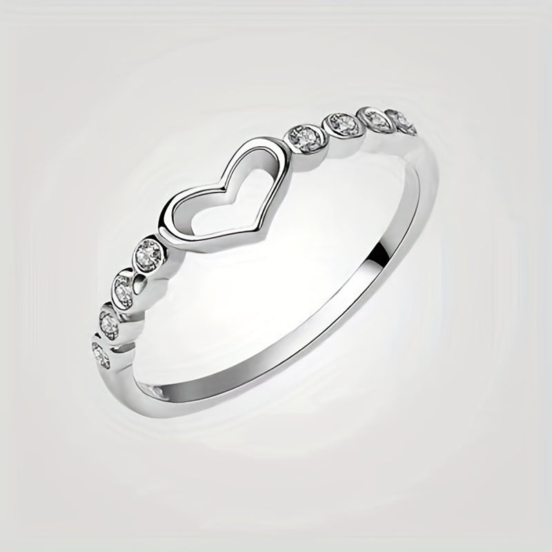Hot Love Hollow Ring Heart Jewelry Men Women Finger Ring