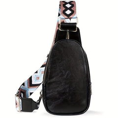 Men's Waterproof Shoulder Bag Wide Strap Casual Travel Chest Crossbody Bag