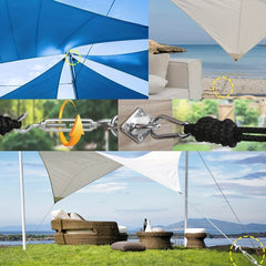 40pcs Sunshade Sail Hardware Kit 5 Inches Rust-proof for Yard Installation