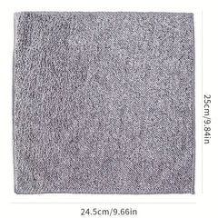 10pcs Grey Dish Towels Ultra-fine Fiber Wiping Cloth Towel