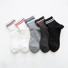 Striped Trim Socks Casual Sports Socks Women's Stockings