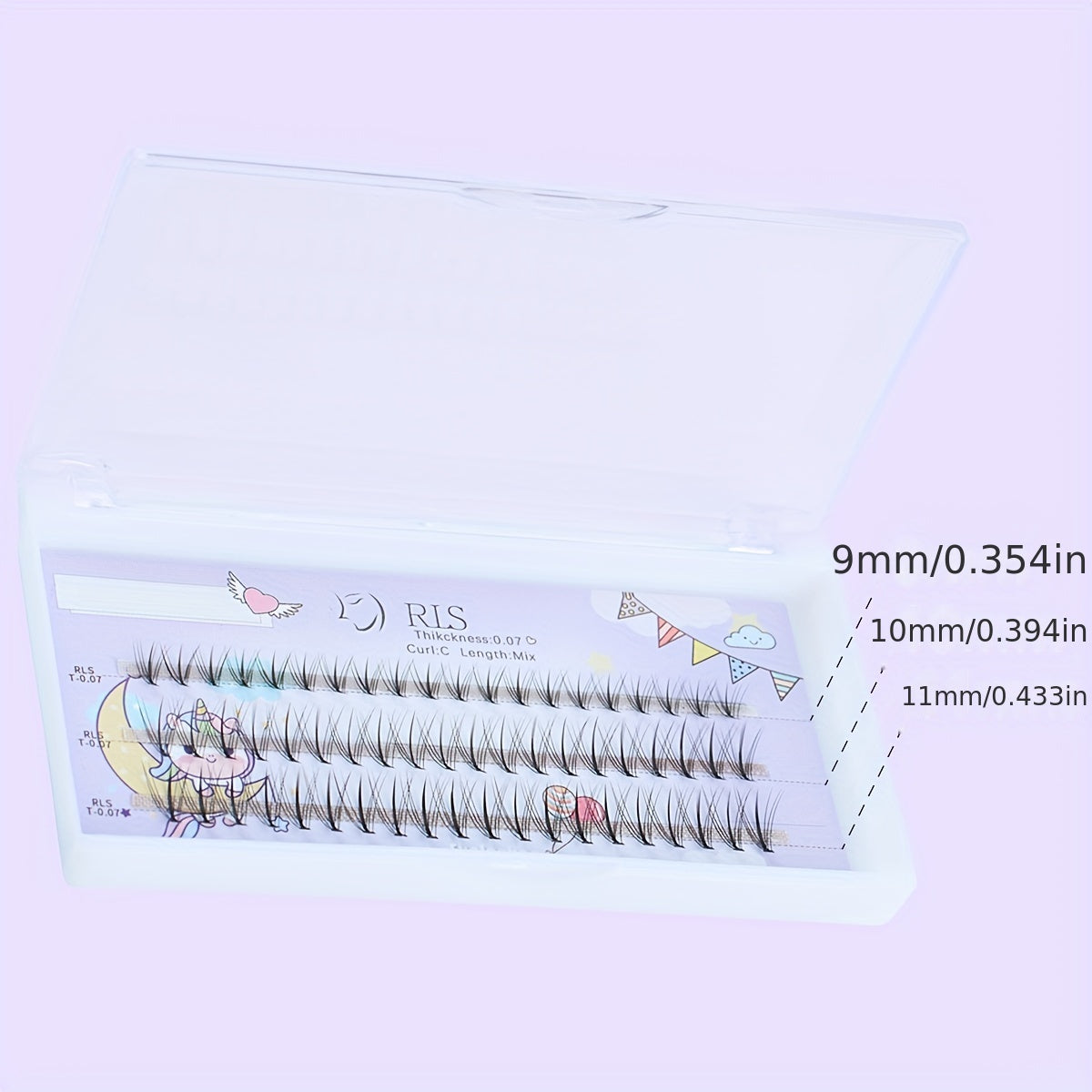 9-11mm Cluster Lashes Simulated Curling Self Grafted Individual Fairy Lashes