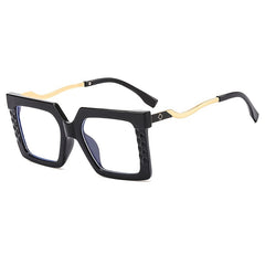 Large Frame Light Blocking Glasses Metal Eyeglasses Frame Square Spectacles