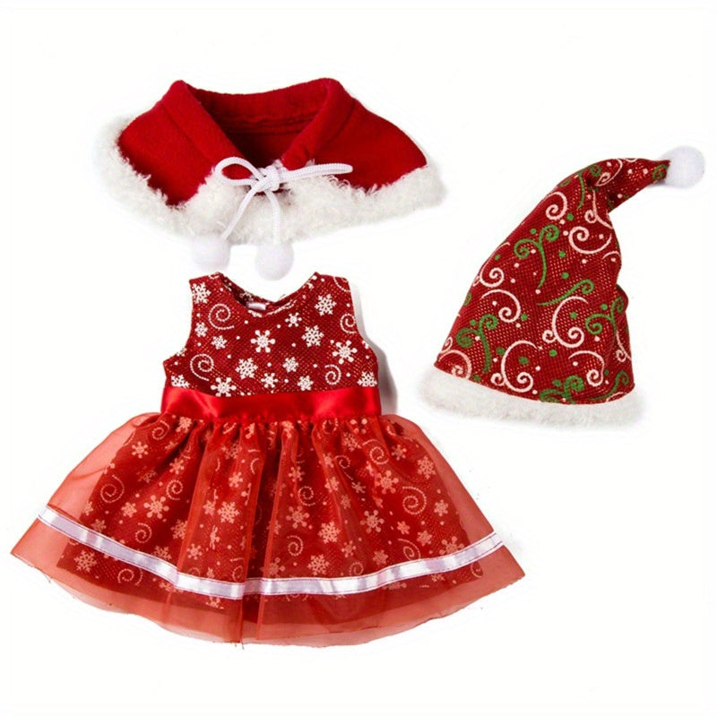2-Piece Christmas Dress & Hair Band Set for 18-Inch Dolls CRAZE 2-Piece Christmas Dress & Hair Band Set for 18-Inch Dolls CRAZE