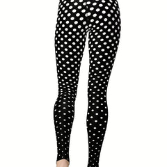 Polka Dot Print Yoga Pants High Stretch Butt Lifting Leggings Women's Activewear