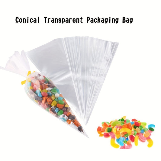 Clear Plastic Bags With Little Assorted Ties - Set of 200