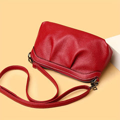 Vibrant Cloud Ruched Crossbody Bag Stylish Shoulder Bag with Smooth Zipper