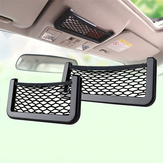 Universal Car Net Bag Phone Holder Storage Pocket Organizer Auto Accessories