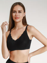 Women's Soft Lace Wireless Push Up Bra