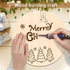 6pcs Unfinished Wood Round Disc Door Hanging Sign Blank Wreath Board Crafts