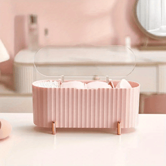Q-tip Holder 3 Compartments Pad Storage Swab Dispenser