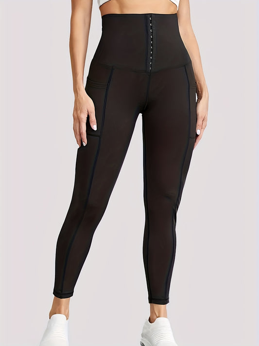 High Waist Tummy Control Plus Size Yoga Leggings with Pockets