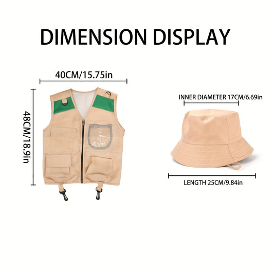 Kids Outdoor Adventure Vest Cosplay Set