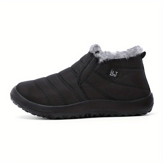 Women's Flat Fleece Liner Ankle Snow Boots - Waterproof & Warm