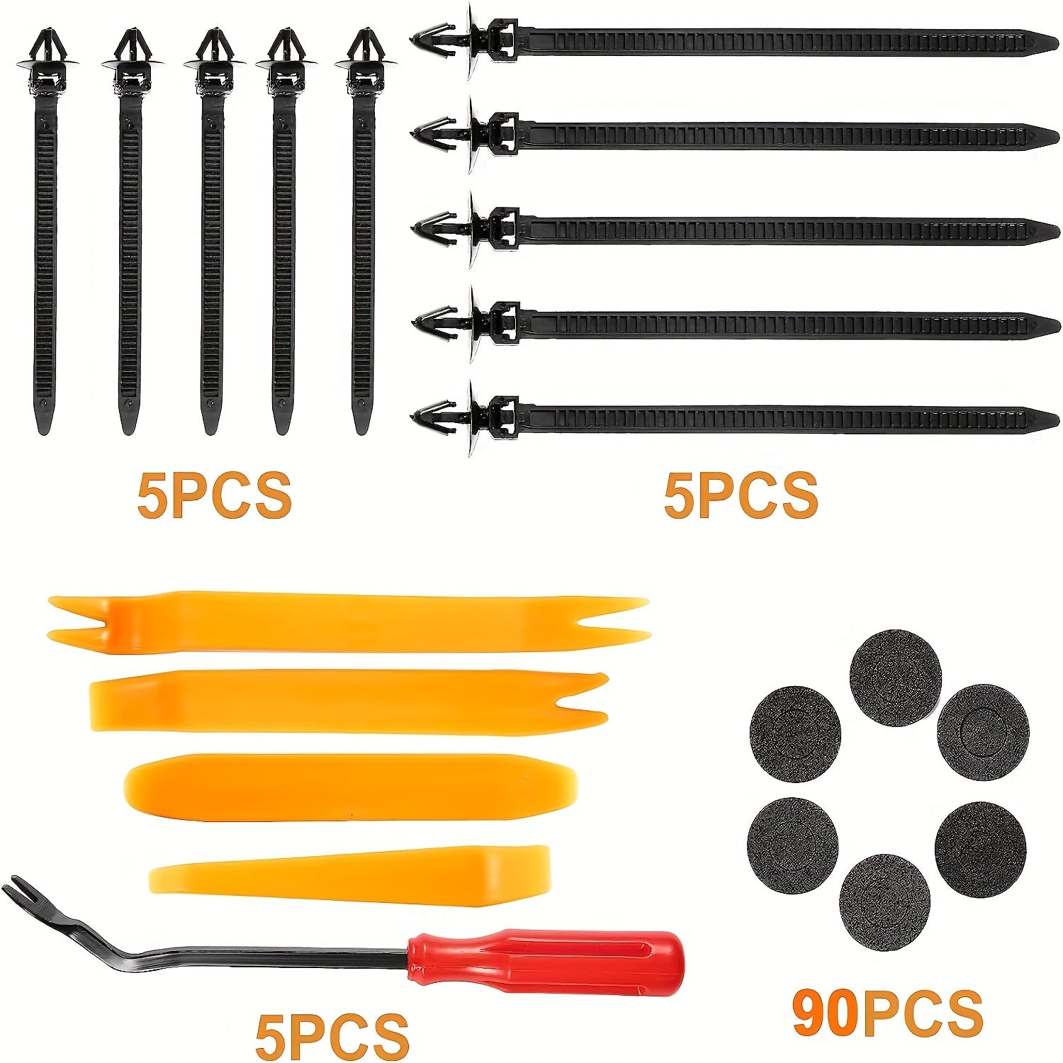 925pcs Car Bumper Retainer Clips Plastic Rivets Fasteners