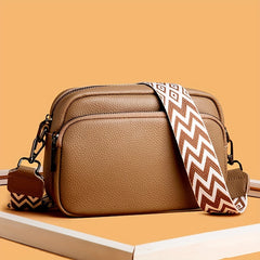 Stylish Womens Crossbody Bag Geometric Pattern Compact Messenger Bag