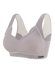 Colorblock Wireless Sports Bra Push Up Shockproof