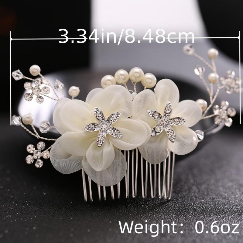Flower Rhinestone Hair Comb Headband Bride Wedding Jewelry