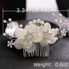 Flower Rhinestone Hair Comb Headband Bride Wedding Jewelry