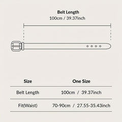 Embossed PU Belt with Golden Pin Buckle Set