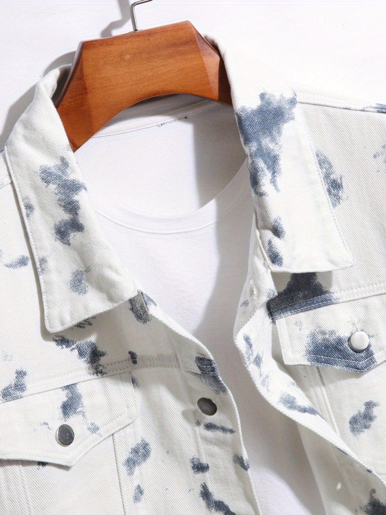 Men's Tie Dyed Denim Jacket Slim Fit