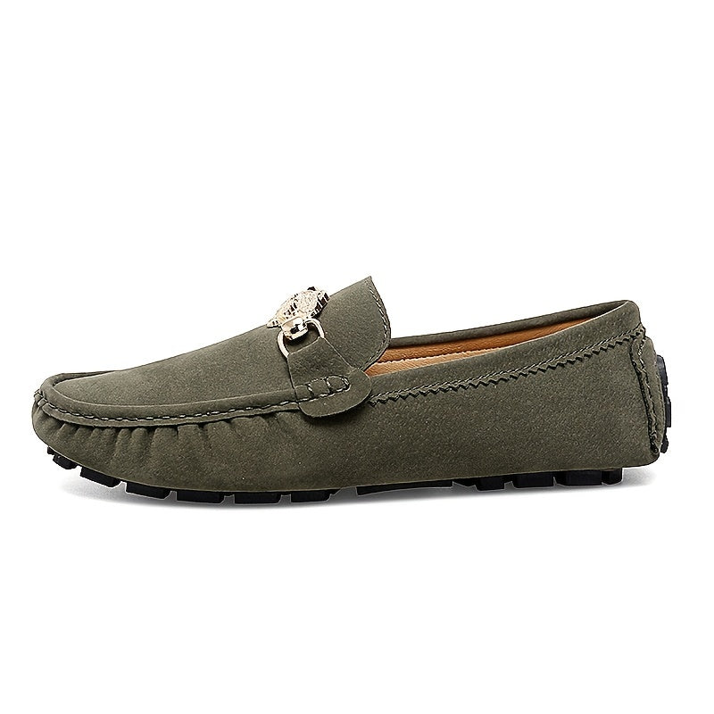 Women's Metal Decor Flat Loafers Soft Sole Slip On Shoes