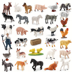 Fantarea Farm Animals Set for Kids - Realistic Figures - Ages 3-8