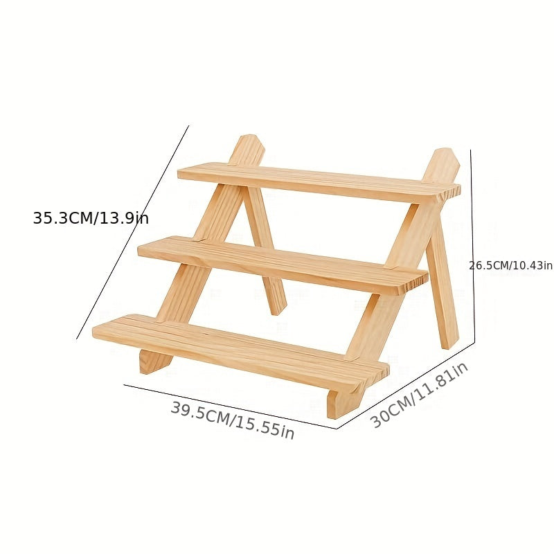 Solid Wood Trapezoidal Jewelry Storage Rack