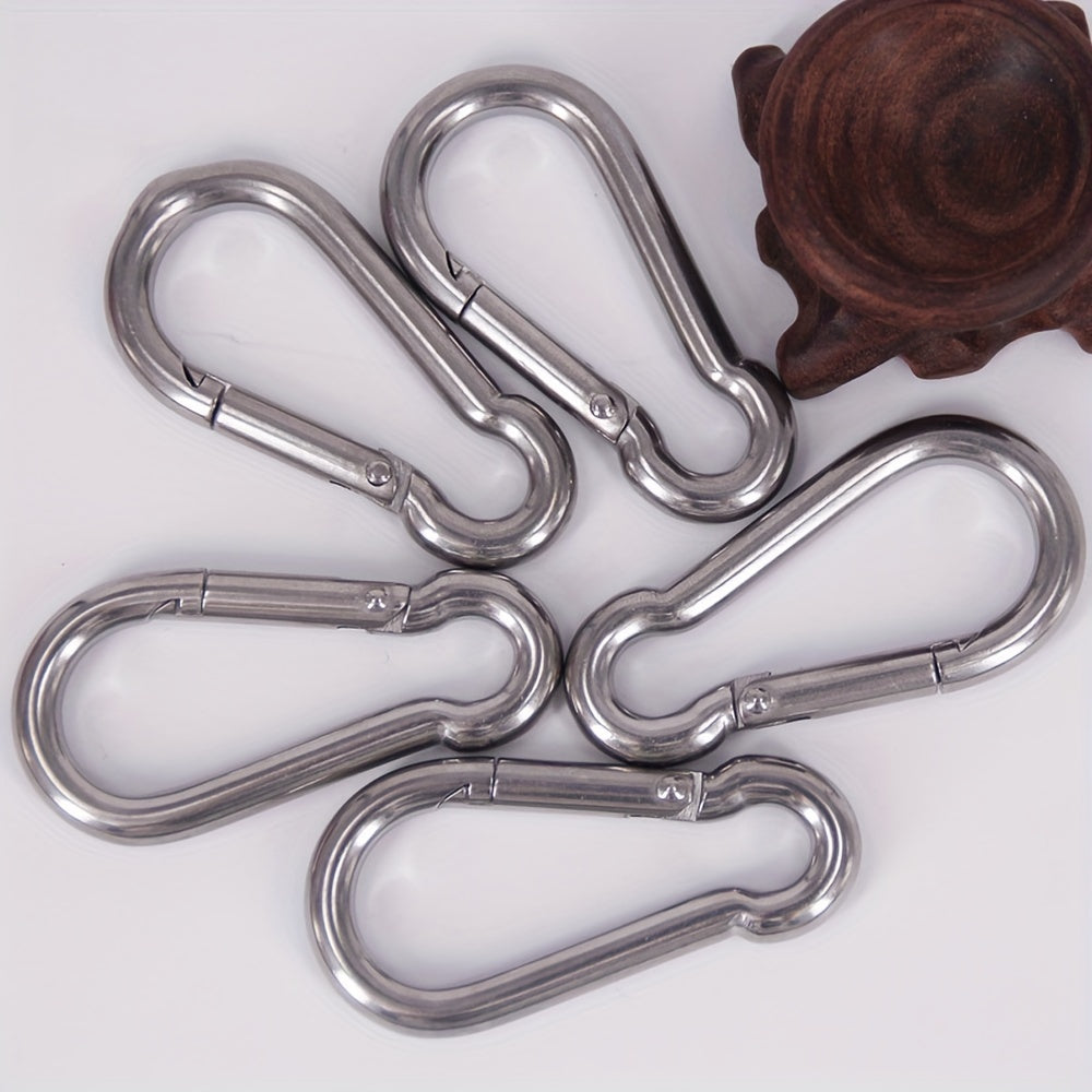 Stainless Steel Spring Buckle Keychain for Dog Leash and Outdoor Activities