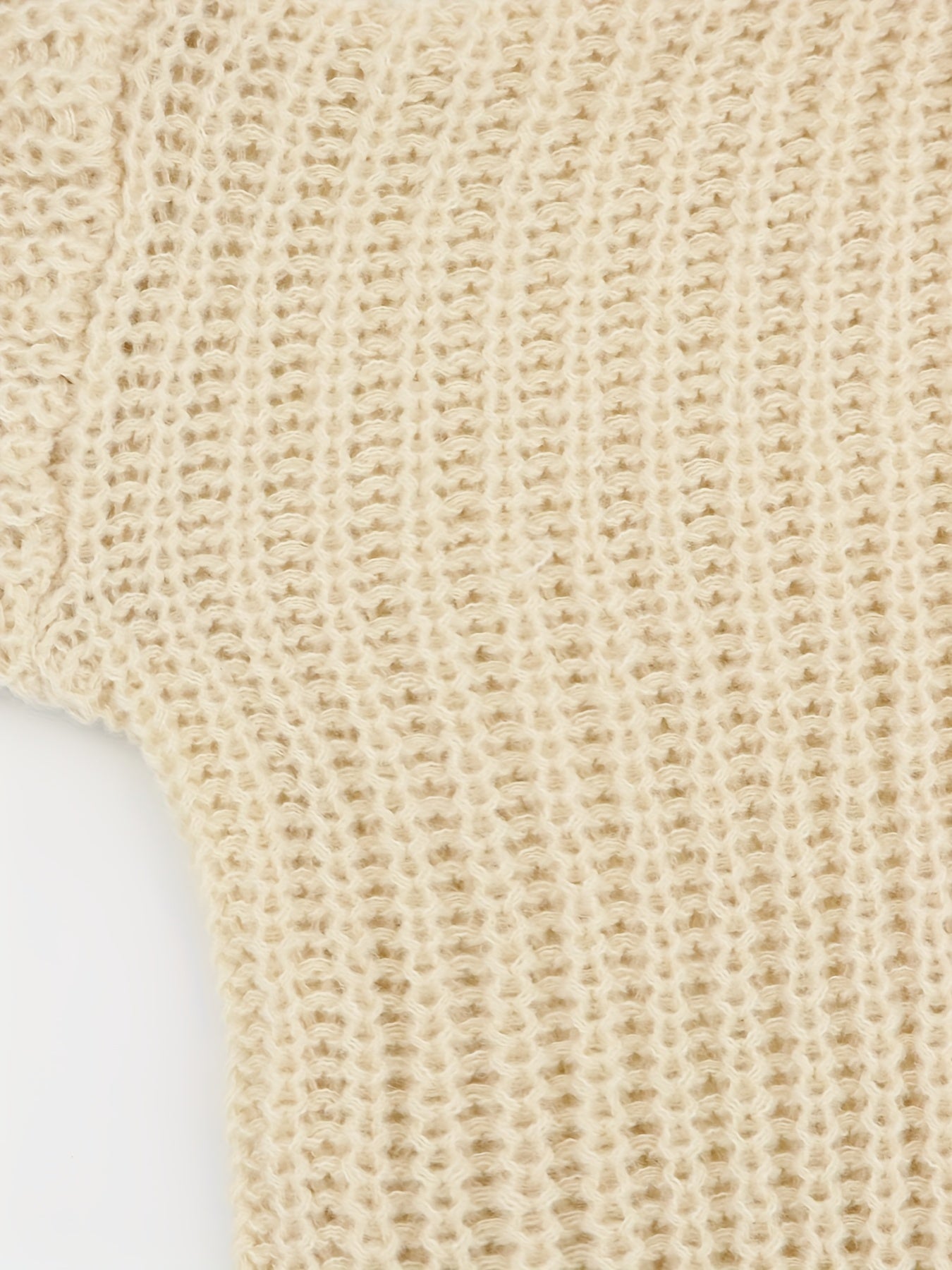  Solid Open Front Sweater Cardigan With Pockets