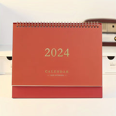 Red Bronzing Desk Calendar Small Fresh Desktop Swing Calendar Book