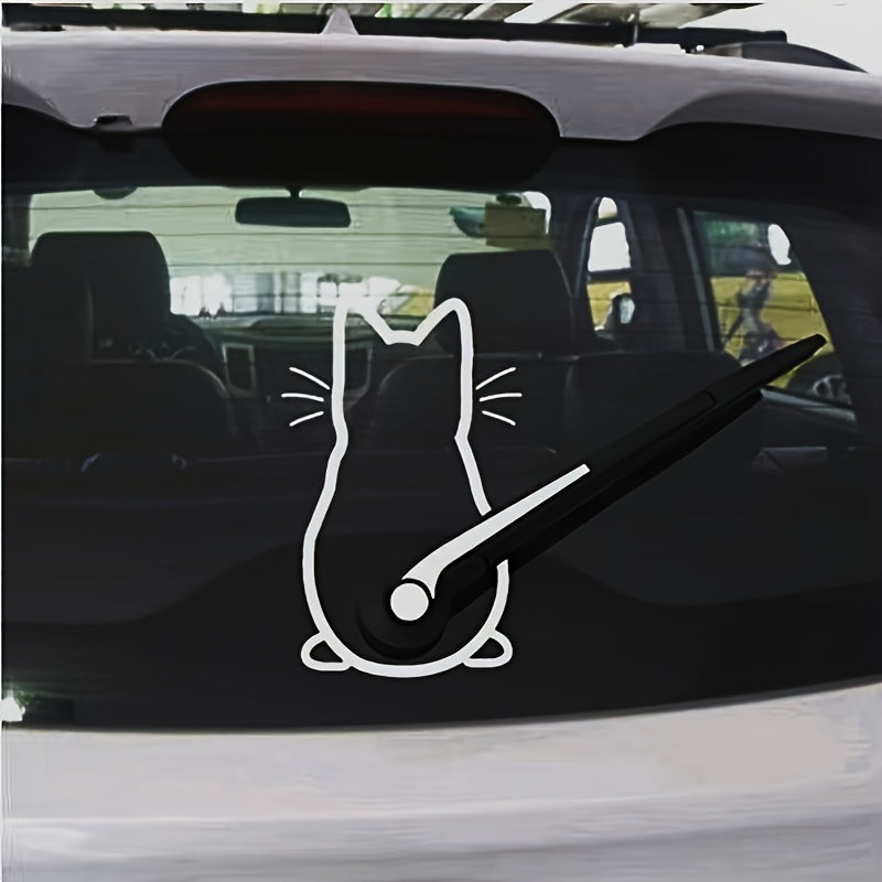 Cat Car Window Sticker Reflective Decoration For Universal Car