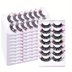7 Pairs Colorful Dramatic False Eyelashes for Party Halloween Makeup
