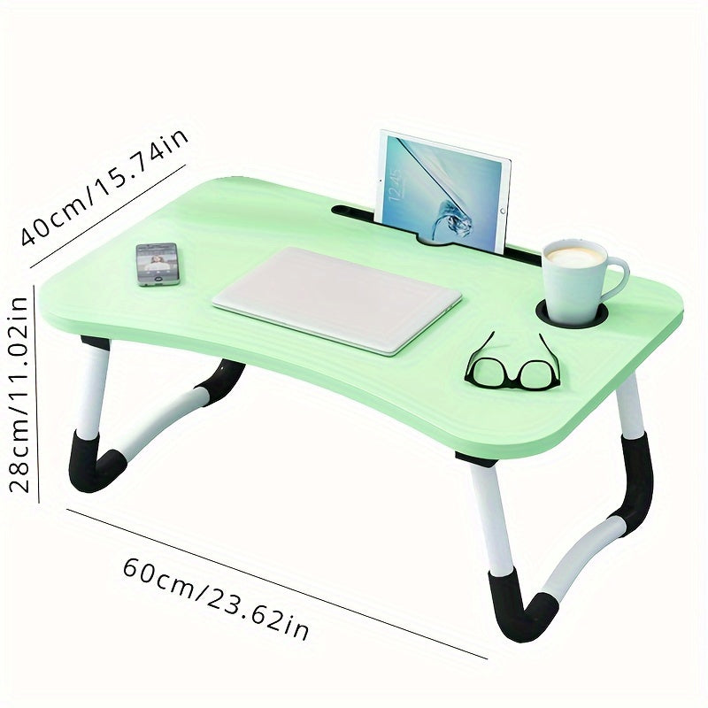 1pc Notebook Computer Desk Bed Lazy Folding Table For Student Dormitory Bedroom