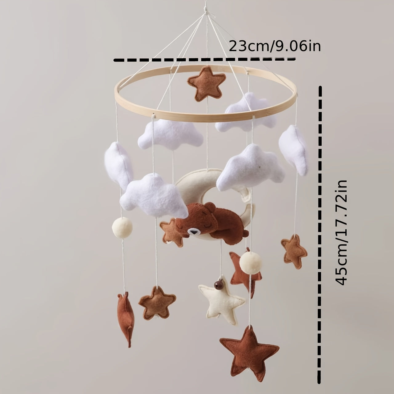 Baby Bed Bell Crib Hanging Toy Felt Stroller Decoration