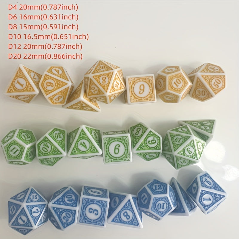Vintage Style Acrylic Dice Set for Board Games
